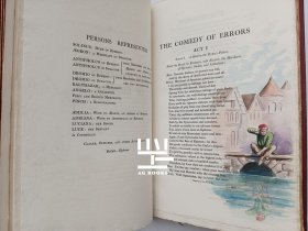 《错误的喜剧与无事生非》1903年豪华版摩洛哥皮装本Cosway风格装帧特藏版限量编号本手绘插图本