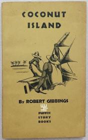 《椰子島》1945年著名版畫家羅伯特·吉賓斯自編自畫木刻插圖本