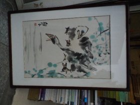 陆越子 国画一幅，手绘包真，画芯尺寸：67.5*46厘米，售价不含框。包真包老。详见书影。带到仓库放在二楼左