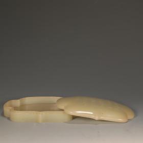 清代和田玉诗文盖盒