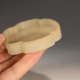 清代和田玉诗文盖盒