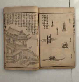 民国石印-芥子园画传初集（树谱、山石谱、人物屋宇谱、模仿各家），一函四册六卷全，民国甲寅年上海共和书局