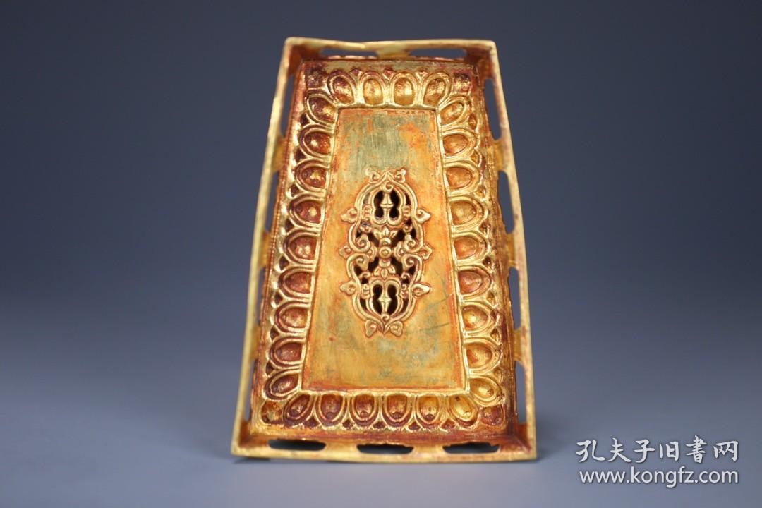 晚清 金器 老黄金“升官发财”摆件，尺寸10.3*12*7.7cm、重392g