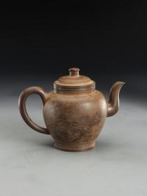 旧藏，紫砂山水风景图茶壶