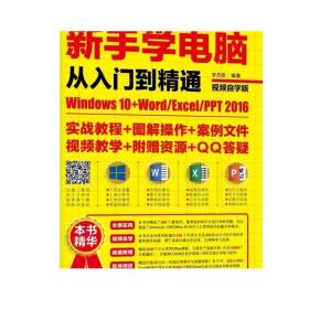 新手学电脑从入门到精通：Windows10+Word/Excel/PPT 2016（视频自学版）