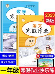 寒假作业一年级上册语文数学练习题练习册同步训练全套人教版假期快乐练黄冈作业本一年里专项试卷人教 小学1上学期昨业下册生活书