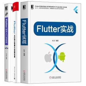 Flutter实战+Flutter技术入门与实战 第2版+Flutter 从0到1构建大前端应用 3册 Flutter插件开发书 Flutter入门到进阶实战教程书