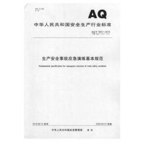 AQ/T9007-2019 生产安全事故应急演练基本规范 应急管理出版社