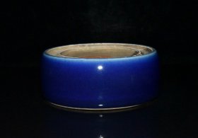清代霁蓝釉砚台
