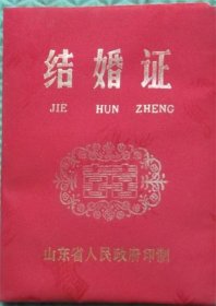 老结婚证/苍山县人民政府/1989年/有照片