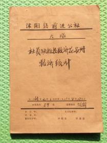 沭阳县前进公社资料一本/1961年