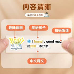 墨点字帖家庭情景英语贴纸透明款英语口语句子日常生活启蒙单词女孩儿童卡通便利贴幼儿园可爱标签贴防水粘贴不留痕便签纸