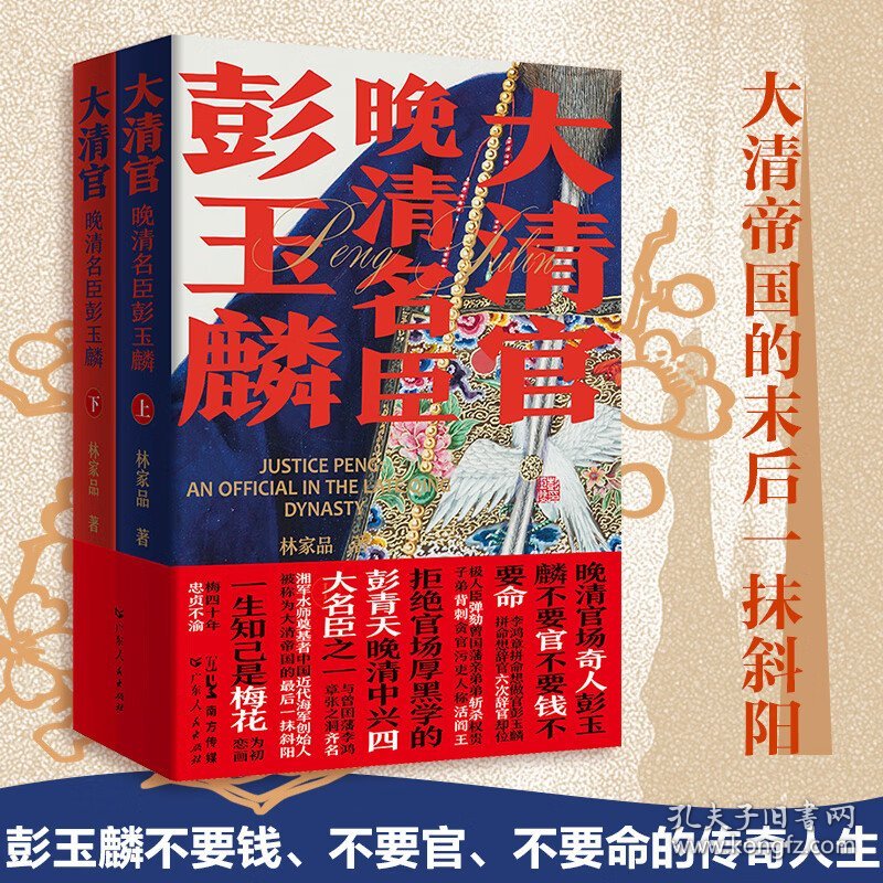 大清官——晚清名臣彭玉麟上下2册晚清中兴四大名臣之一书生从戎湘军水师奠基者中国近代海军创始人历史人物传记丛书