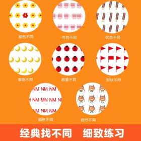 找不同游戏初单册趣味找不同专注力训练2-3-4-5到6岁儿童益智找不同的玩具图书三岁游戏逻辑思维练习册3-6-8岁儿童观察力启蒙早教书
