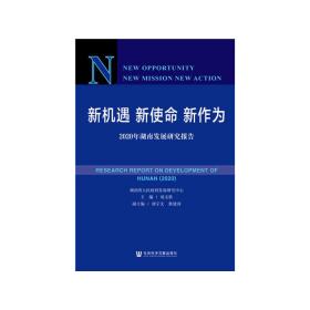 新机遇新使命新作为：2020年湖南发展研究报告