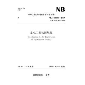 水电工程坑探规程（NB/T10340-2019）