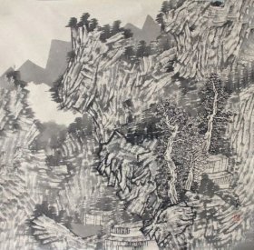 陈丹舒写意国画山水作品-020