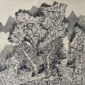 陈丹舒写意国画山水作品-023