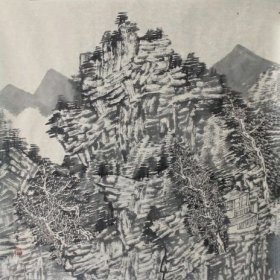 陈丹舒写意国画山水作品-008