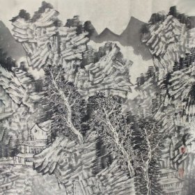 陈丹舒写意国画山水作品-012