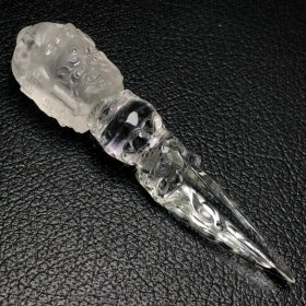 水晶藏传佛教密宗法器四面金刚杵
尺寸：高87毫米、最大直径20毫米
重量：30.4克