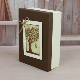 高档精美礼品盒礼物包装盒 棕色一个     尺寸：长23*宽17*高6.5cm，可放鲜花，礼品，礼物，可用于收纳物品。