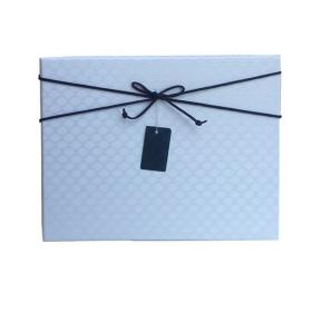 高档精美礼品盒礼物包装盒 蓝底白盖礼盒1个    尺寸:长28*宽21*高5cm  可放鲜花，礼品，礼物，可用于收纳物品。