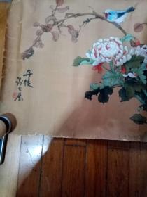 丹徒谢公展精品国画——春鸟牡丹（保真）