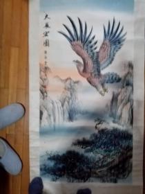 爱新觉罗浦佐画作——大展鸿图雄鹰图