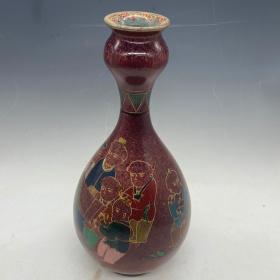 五大名窑高古老瓷系列 一线收藏老瓷器 保真 宋钧瓷窑变花瓶