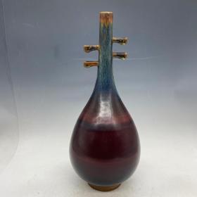 五大名窑高古老瓷系列 一线收藏老瓷器 保真 宋钧瓷赏瓶34x14