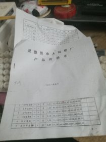 91年（景德镇人民瓷厂/产品价格本）3B