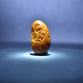 【惜墨舫】致敬708090长40天然新疆和田玉红皮黄沁独籽料仿古凤挂坠香囊手牌配饰 苏工苏州玉雕 70后80后90后喜欢的藏品商品 致敬逆行者
