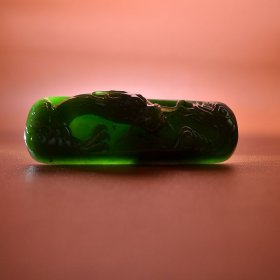 【惜墨舫】致敬708090天然新疆和田碧玉籽料阳绿生肖龙大手把件文房雅玩镇纸笔架 苏工苏州玉雕 70后80后90后喜欢的藏品商品 致敬逆行者