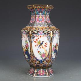 乾隆官窑 陶瓷花瓶 珐琅彩瓷器粉彩瓷器