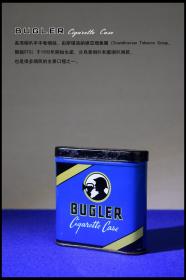 美国烟具BUGLER吹号手蓝喇叭印铁烟丝盒随身携带高级礼品包邮