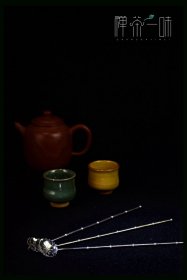 日本古董茶具茶器纯银材质竹节造型茶匙茶勺茶扒礼品包邮妙趣横生