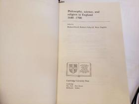 Philosophy, Science, and Religion in England 1640-1700