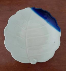 叶子型 烧蓝 瓷盘