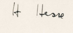 人类文化史上的伟大智者 诺贝尔文学奖得主 德国伟大作家，诗人 黑塞（Hermann Hesse）1945年亲笔签名个人肖像卡片 PSA鉴定认证封装