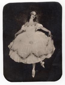 “芭蕾女皇” “舞蹈界的缪斯女神” 安娜·巴甫洛娃 Anna Pavlova 银盐老照片 芭蕾舞《圣诞华尔兹》演出造型