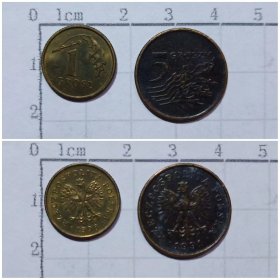 波兰钱币 2枚硬币 旧品