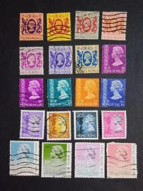 香港邮票 女王头像信销票20枚
