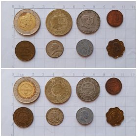 菲律宾钱币 8枚硬币旧品 实图