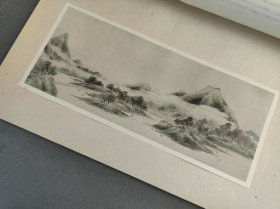 木版画 青山白云画卷 龙派賛 山水图 日月四季图等7张