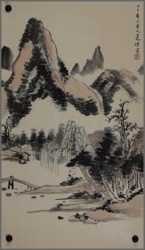 蒋莲僧，山水作品（浙江金华人）