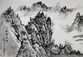 姜寿民，山水画（祖籍山东烟台）