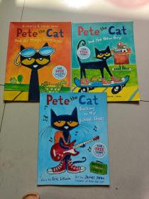 Pete the Cat Rocking in My School Shoes， Pete the cat and the New Guy，Pete the Cat and his Magic Sunglasses【3本】