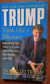 英文原版 Think Like a Billionaire 像亿万富翁一样思考 TRUMP 前任美国大统领的成功学教程 照片丰富