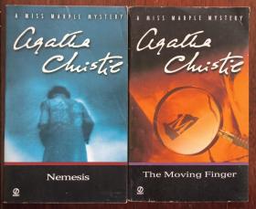 企鹅社 英文原版 阿加莎·克里斯蒂 马普尔小姐探案 复仇女神、黑手 Agatha Christie  A MISS MARPLE MYSTERY Nemesis/The moving finger